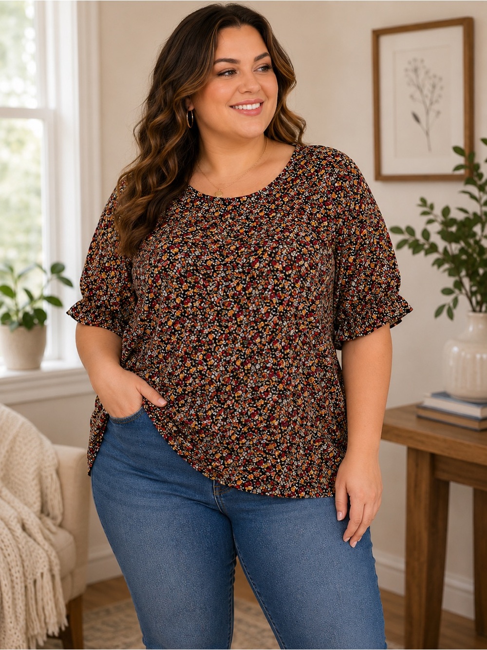 🌼 Lightweight Floral Blouse/Top – NWOT
